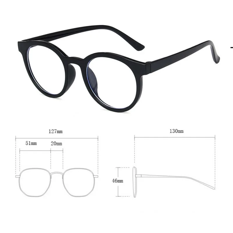 4PCS Kinder Anti-blau Licht Brillen Ultra Licht Rahmen Computer Runde Rahmen Schutz Tragbare Brillen Brille Spektakel – Detail 6