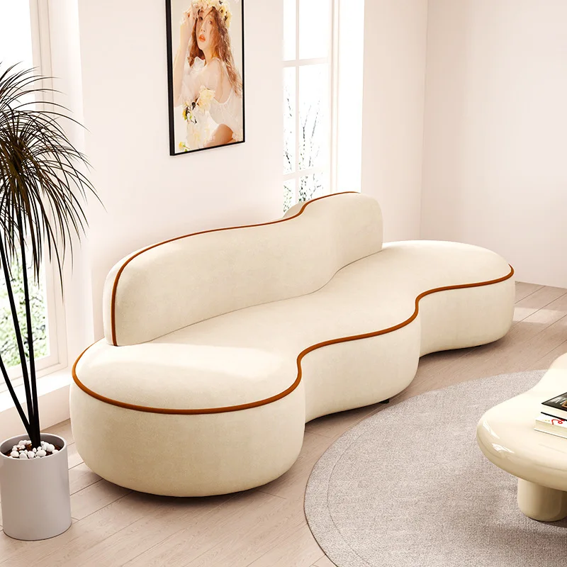 Легкий роскошный изогнутый диван из овечьей шерсти, интернет-магазин одежды знаменитостей, зона отдыха, диван, коммерческий прием, диван для переговоров, кресло