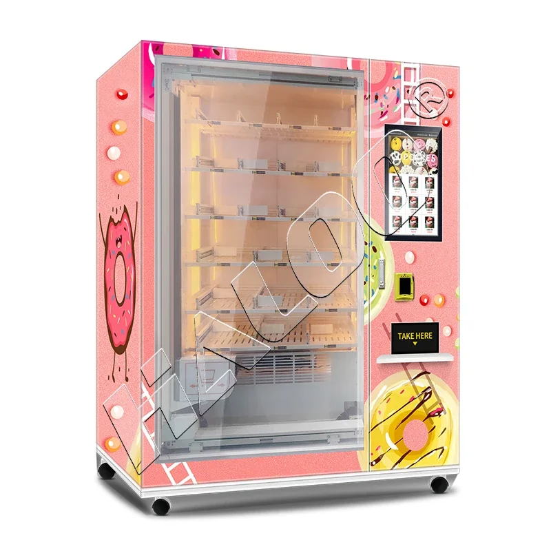 Fornitore di distributori automatici Haloo Distributore automatico di cupcake ATM per cupcake direttamente in fabbrica in Cina con touch screen ed ascensore