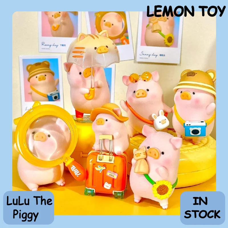 

Подлинная Lulu The Piggy Travel Series слепая коробка Kawaii Piggy аниме фигурка кукла-сюрприз орнамент коллекция модель игрушки подарки для детей
