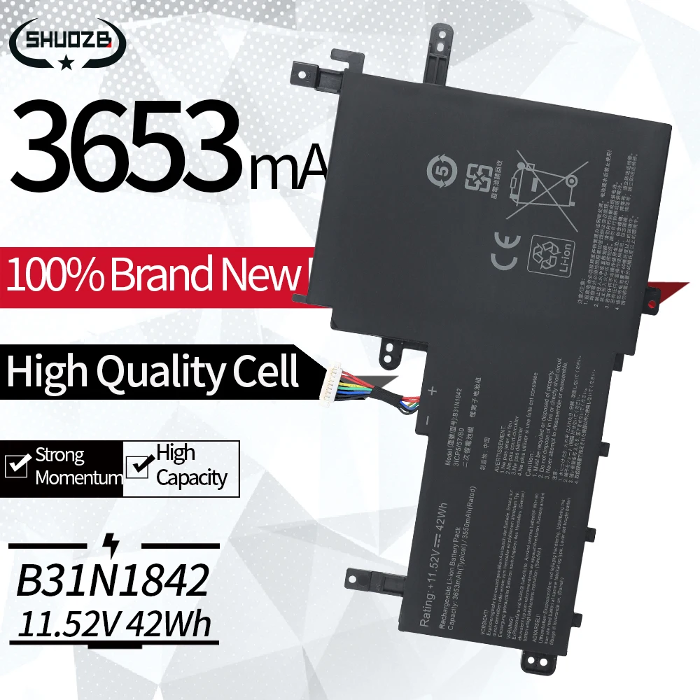Imagem -01 - Bateria do Portátil para Asus Vivobook 15 F513ea F513ep K513e K513eq Km513ua M513ua S531f S513ia S533ua X513ia X513ea X531fa B31n1842 bateria do portatil para asus vivobook 15 f513ea f513ep k513e k513eq km513ua m513ua s531f s513ia s533ua x513ia x513ea x531fa b31n1842 01