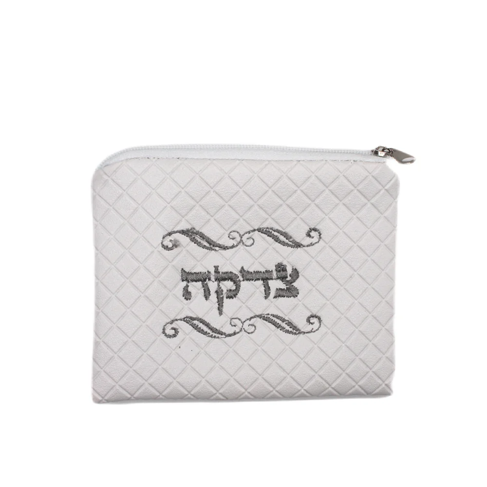 Judaica Mini Wallet Bag Women/Men Pocket Hebrew Embroidery Coin Purse