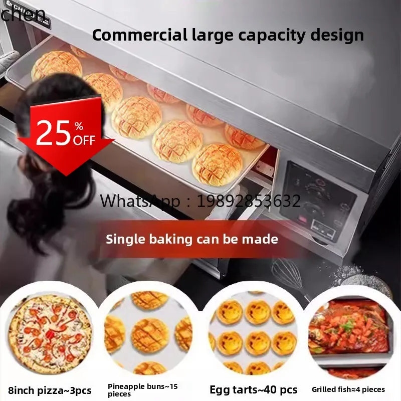 

Oven Commercial Two Layers Two Plates Large Baking Oven Pizza Bread Cake Shop Gas Electric Oven Large Capacity