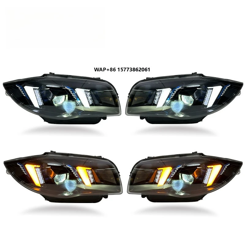 

Auto Dual Color Headlights for BMer 1 Series E87 E82 2004-2011 120i 130i 135i LED Headlamp Plug and Pla Front Lights