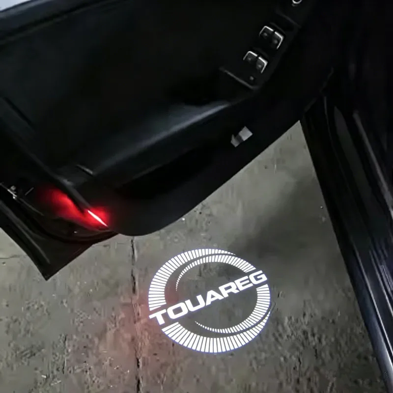 2 Stück Auto-Tür-Emblem LED-Leuchten Willkommens- und Höflichkeitslampe Projektor Zubehör für Touareg 7L 2004-2010 2005 2006 2007 2008 2009 – Detail 1
