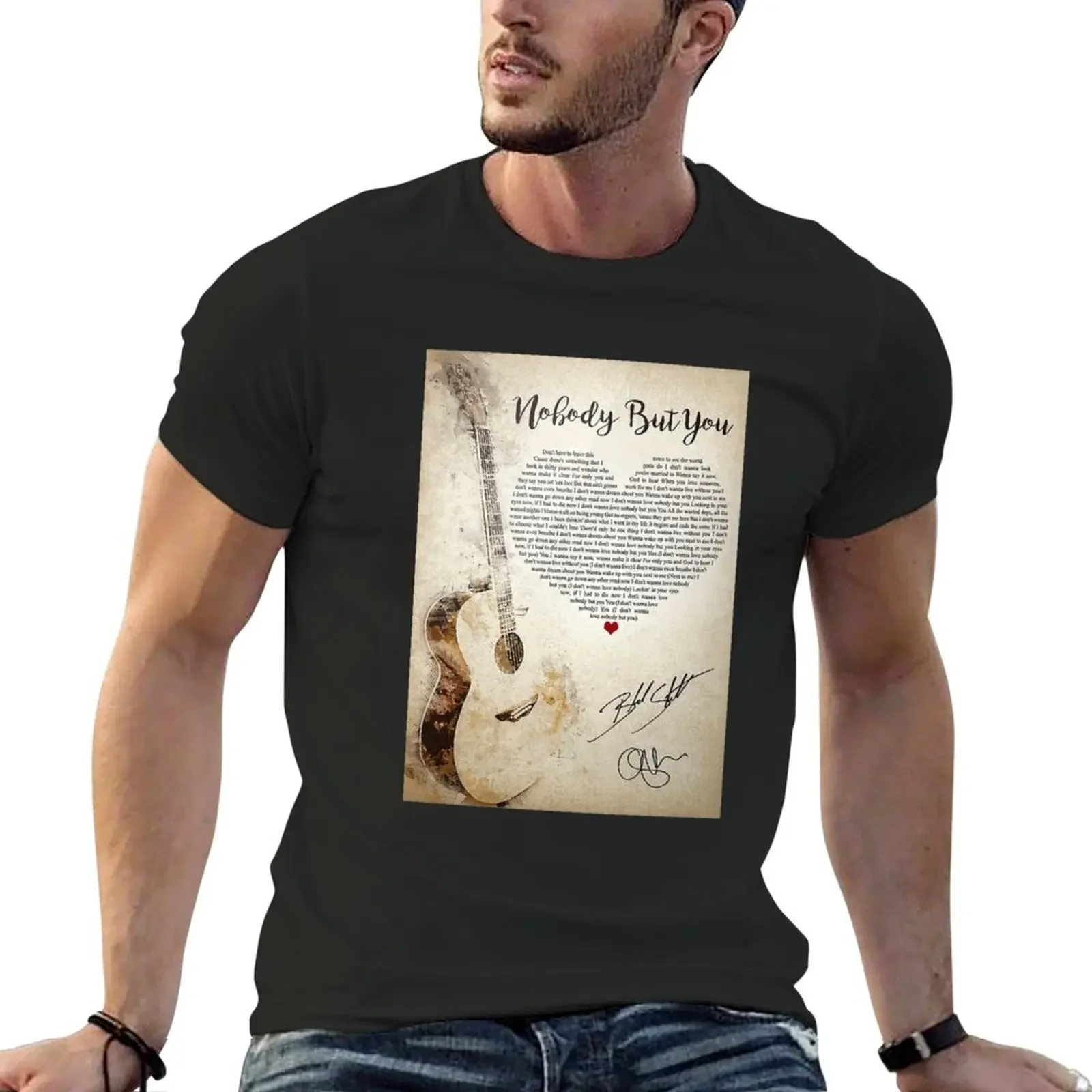 

Nobody But You Lyrics Blake Shelton Signature Poster T-Shirt sublime vintage anime shirt mens graphic t-shirts hip hop