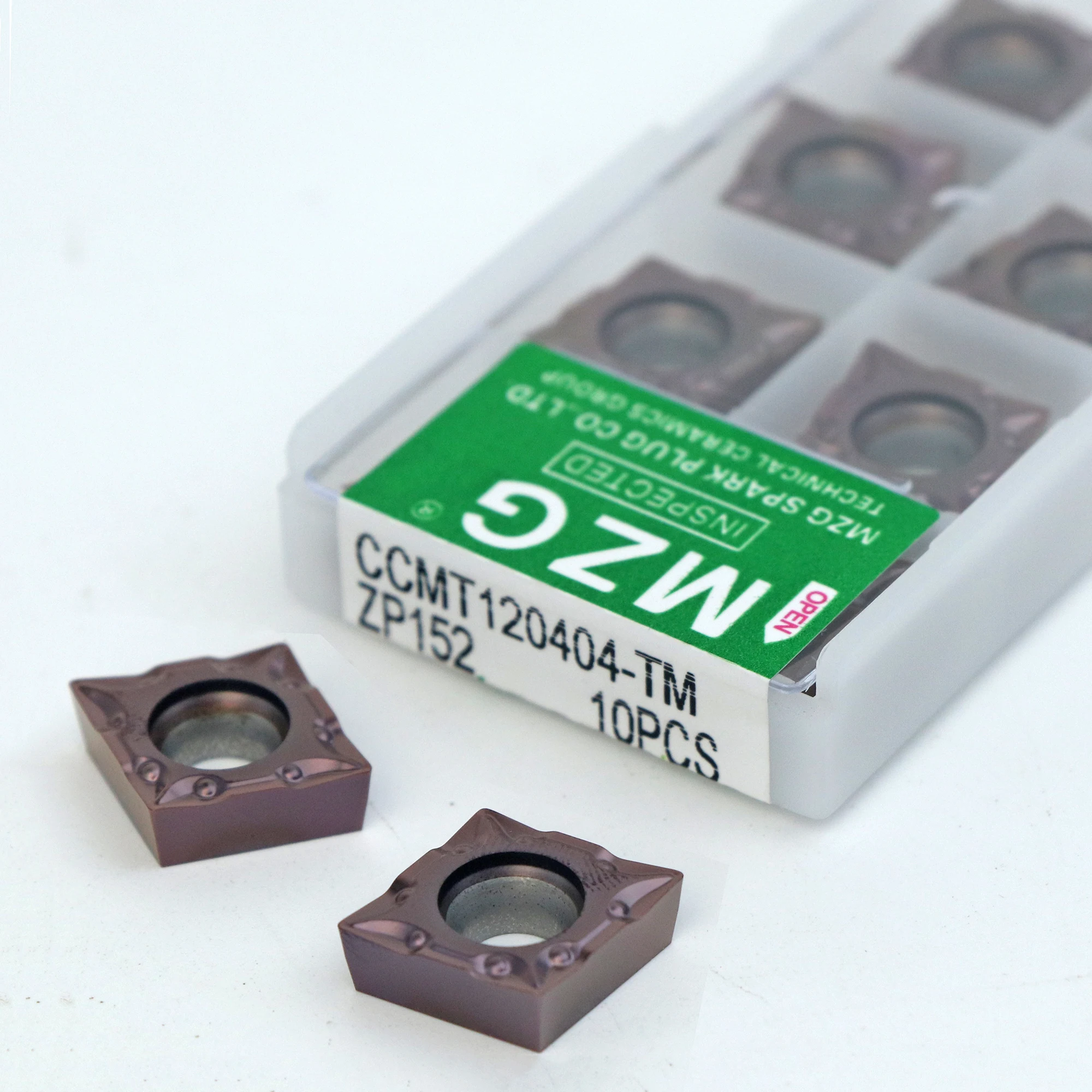 MZG 10pcs CCMT 0602 09T3 1204 04 08 TM ZP152 External Internal Boring Turning CNC Lathe Cutting Tools Carbide Inserts CCMT