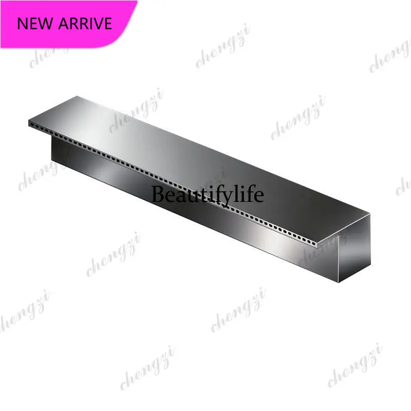 Water curtain waterfall stainless steel water outlet 304 flow tank water curtain wall, garden courtyard fish pond landscaping