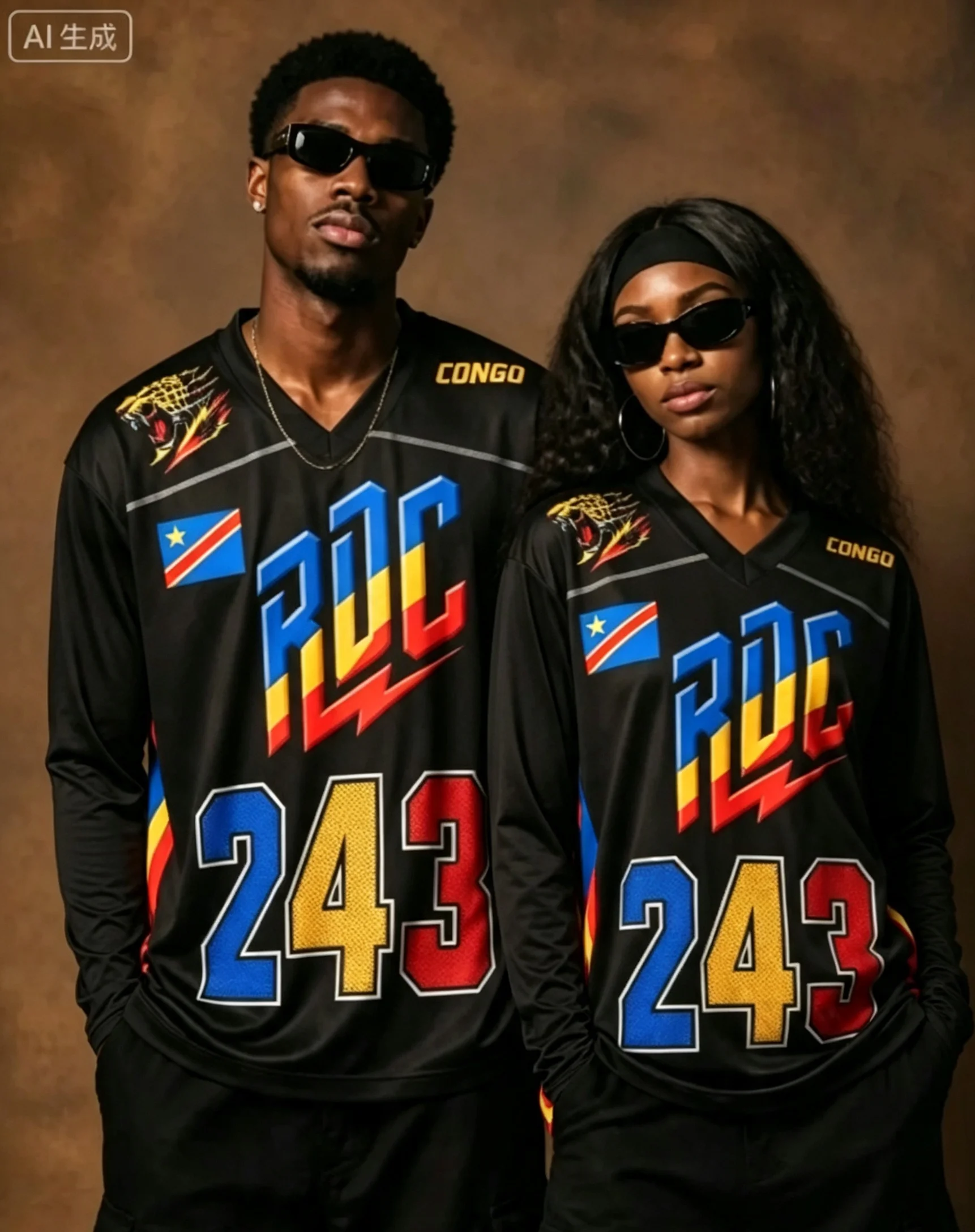 2026 Democratic Republic of The Congo Football Jersey 3D Printed Graphic Sports Shirt Men's T-shirt Street Style Women's T-shirt