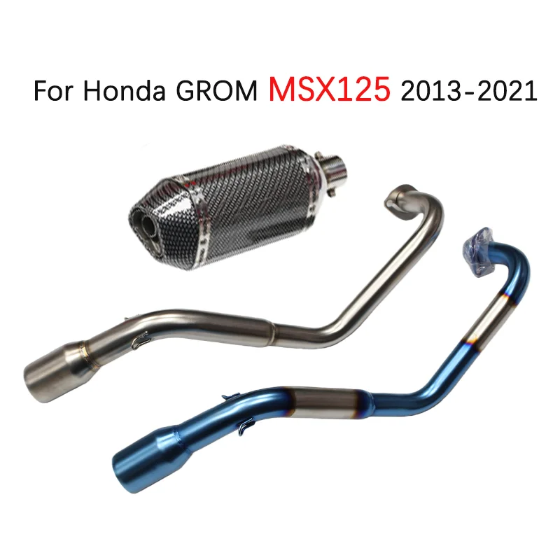 MSX125 GROM 2013-2021 Full Exhaust System Racing Header Modified Motorcycle Pipe Kit DB Killer Street Bike Accessory
