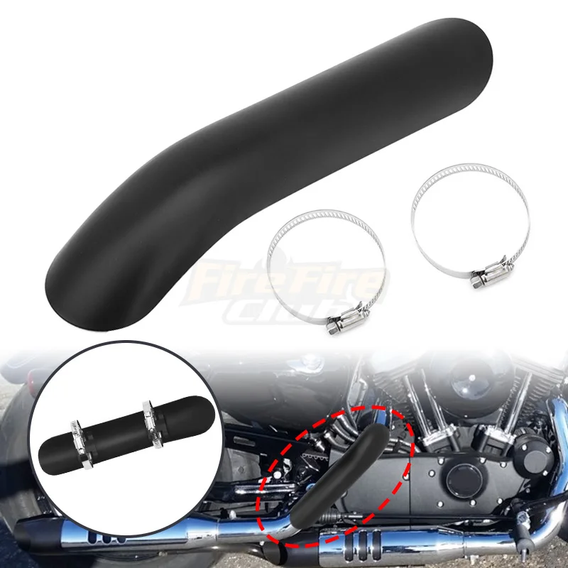 

Universal Motorcycle Black Exhaust Muffler Pipe Heat Shield Cover Guard Car Covers For Harley Custom Chopper Cruiser