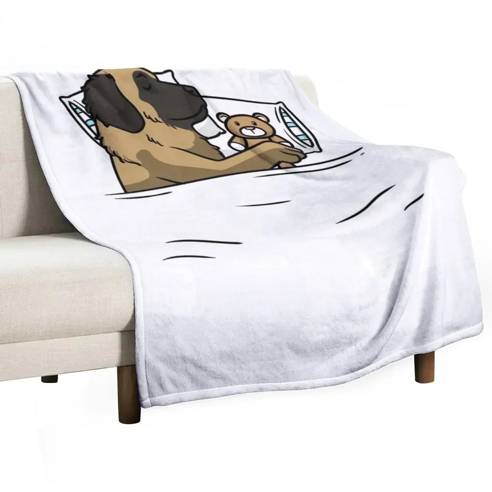 Leonberger Dog Official Sleeping Shirt Throw Blanket Nap Comforter Sofa Quilt bed plaid Thermal halloween Blankets