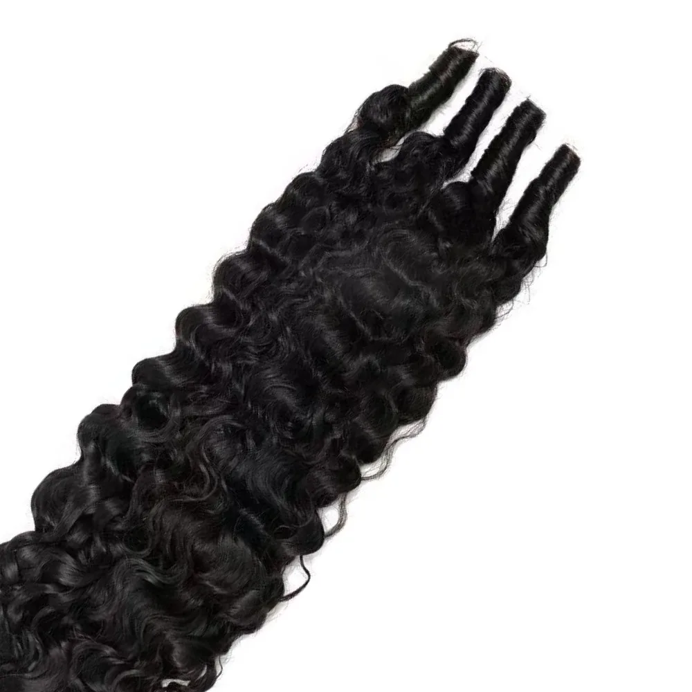 28 Zoll burmesisches gelocktes Echthaar-Bündel, 1 Stück, natürliche Farbe, federnde Locken, Remy-Haarbündel zum Einnähen in Haarverlängerungen und zur Herstellung von Perücken – Detail 6