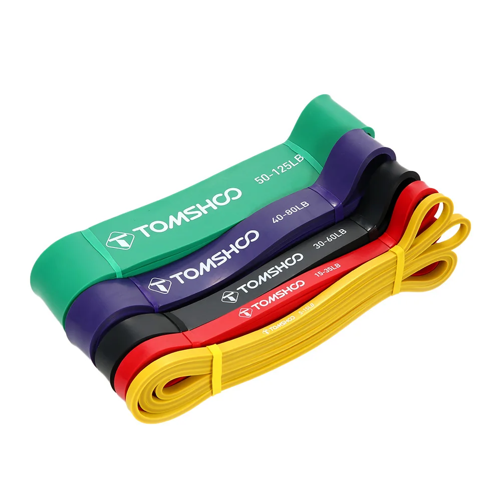 

5 Packs Pull Up Assist Bands Set Resistance Loop Bands Powerlifting Exercise Stretch Bands with Door Anchor and Handles