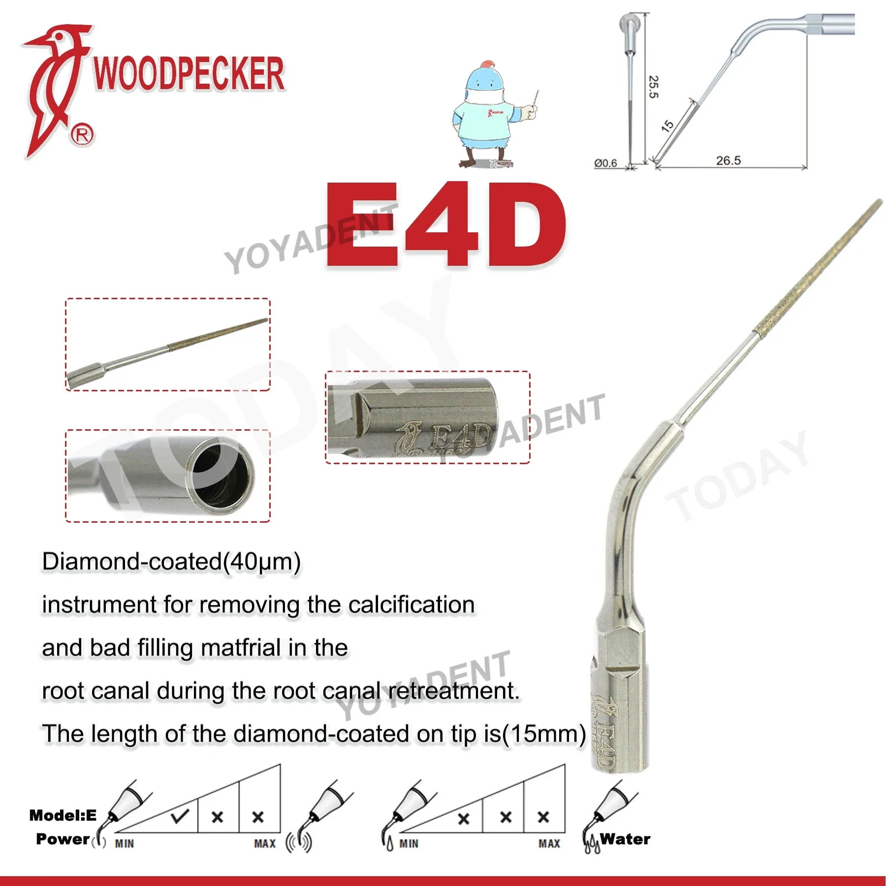 Specht Tandheelkundige Ultrasone Piezo Scaler Handstuk LED HW-5L Scaling Tips Fit UDS EMS Ultrasone Scaler Tandheelkundige Gereedschappen