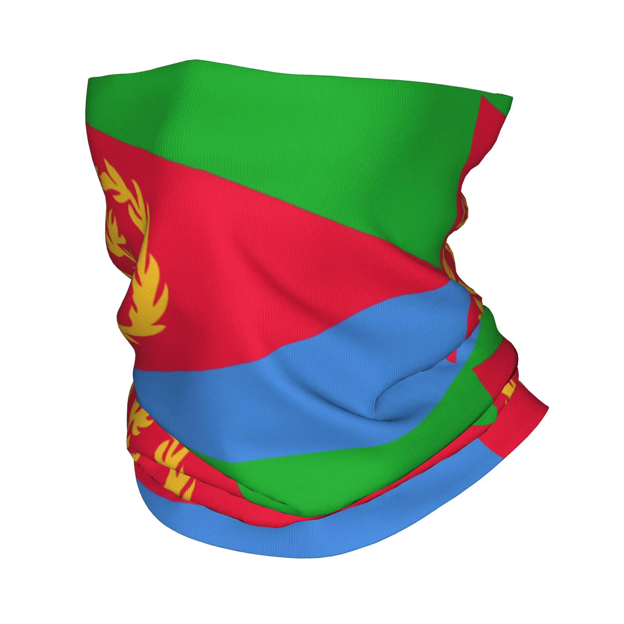 Custom Eritrea Flag Bandana Neck Gaiter for Ski Camping Women Men Wrap Scarf  Headband Warmer