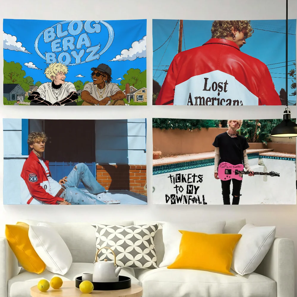 Singer M-Machine MGK G-Gun K-Kelly-S Blog Era Boyz Flag For Garden Party Living Room Wall Decor Banner Bedroom Outdoor Tapestry