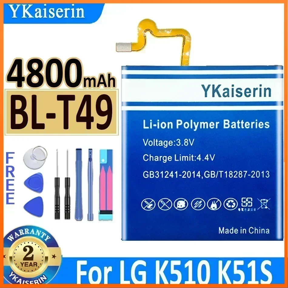 4800mAh  New BL-T49 Battery for LG K510 K51S LM-K410BMW LM-K510BMW LM-K510HM in Stock High Capacity Batterie + Track Code