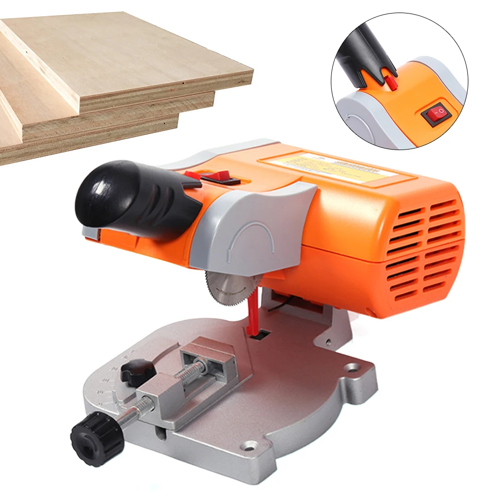 

220V 90W Micro Desktop 45°Cutting Machine Suitable for Cut Wood, Plastic, Stone, Non-ferrous Metals 25x14x15cm