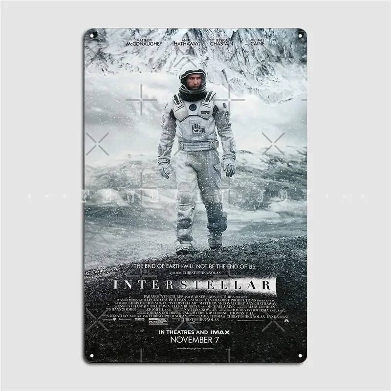 Vintage Interstellar Metal Tin Sign  Retro Club Garage Design Wall Decor Poster for Home Office Bar Man Cave