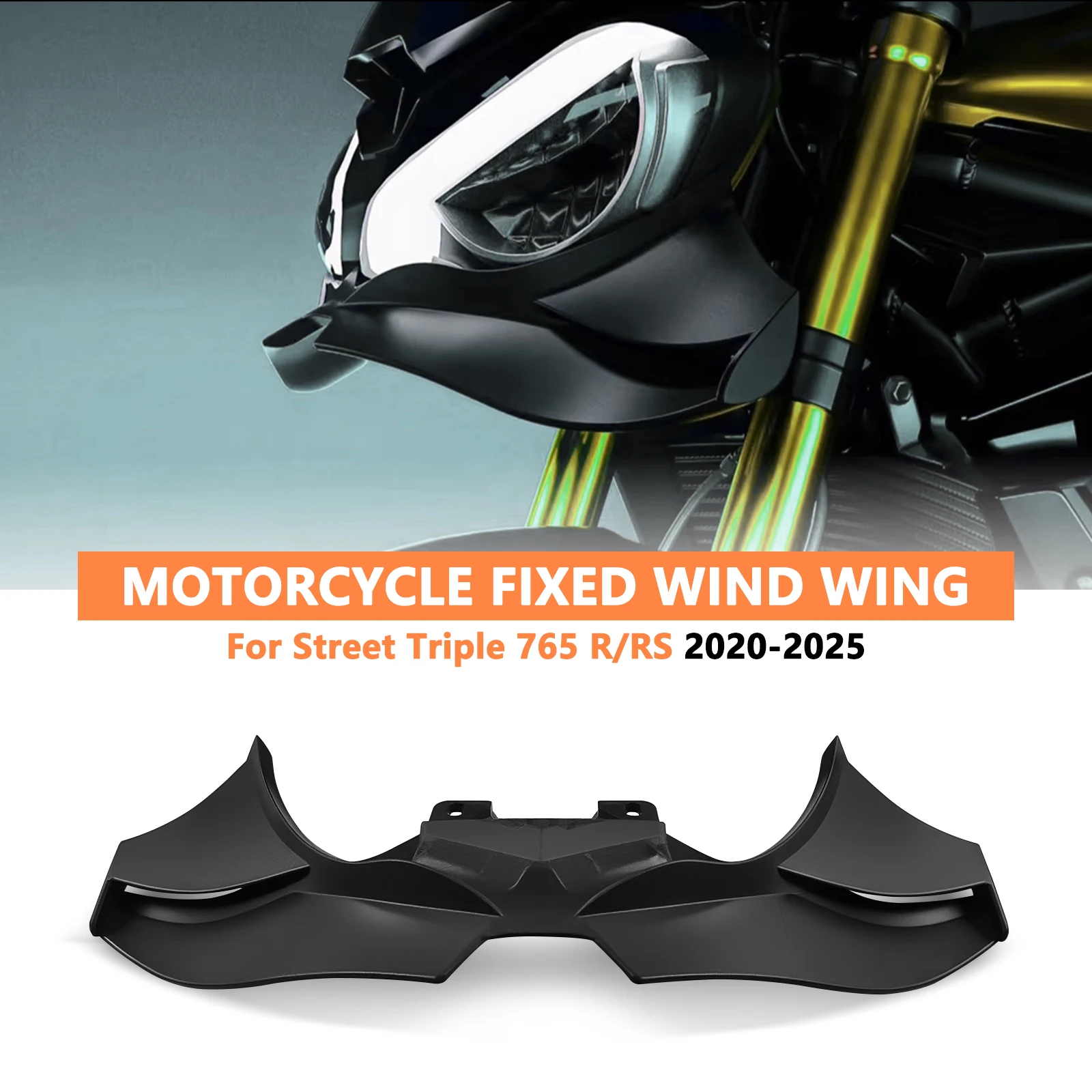 For Street Triple 765RS 765 R RS 2025 2024 2023 Motorcycle Downforce Frontal Spoilers Winglet Aerodynamic Wing Front Spoiler