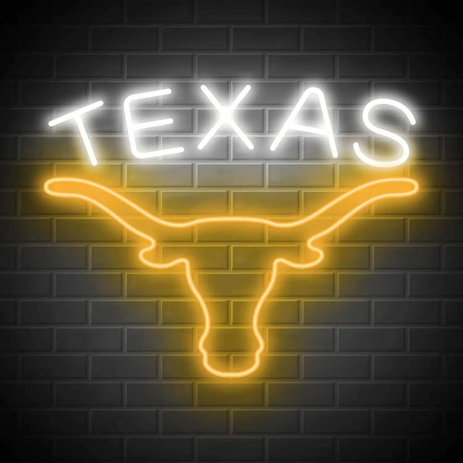 TEXAS Longhorn Neon Sign for Wall Decor Cow Neon Signs - USB Powered Hanging Neon Sign for Game Room, Man Cave, Bar
