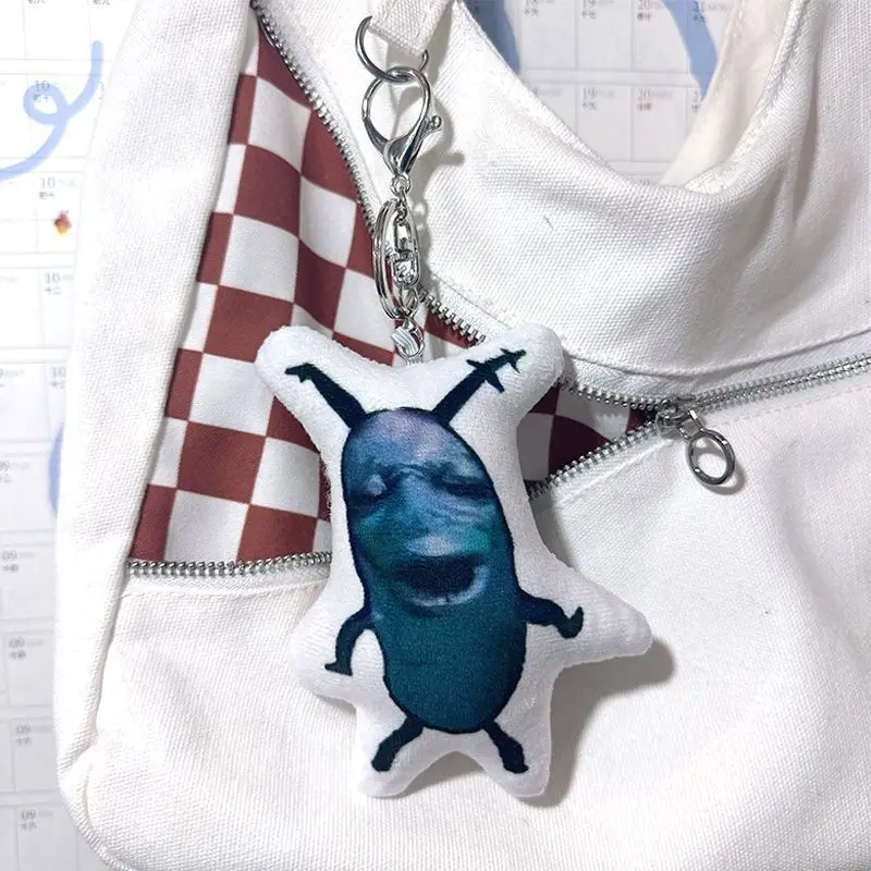 

Cursed Plankton Plush New Creative Squeak Pendant Funny Meme Bag Charm Widget Voice Pendant Plush Keychains плюшевый брелок