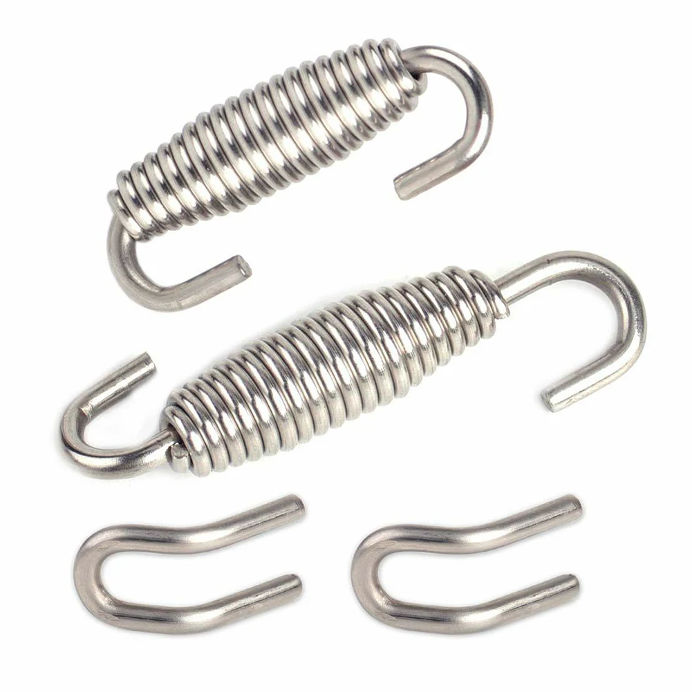 Exhaust Mounting Spring Accessories Motorcycle Replacement Stainless Steel W/ Welding Fastener Kit High Quality