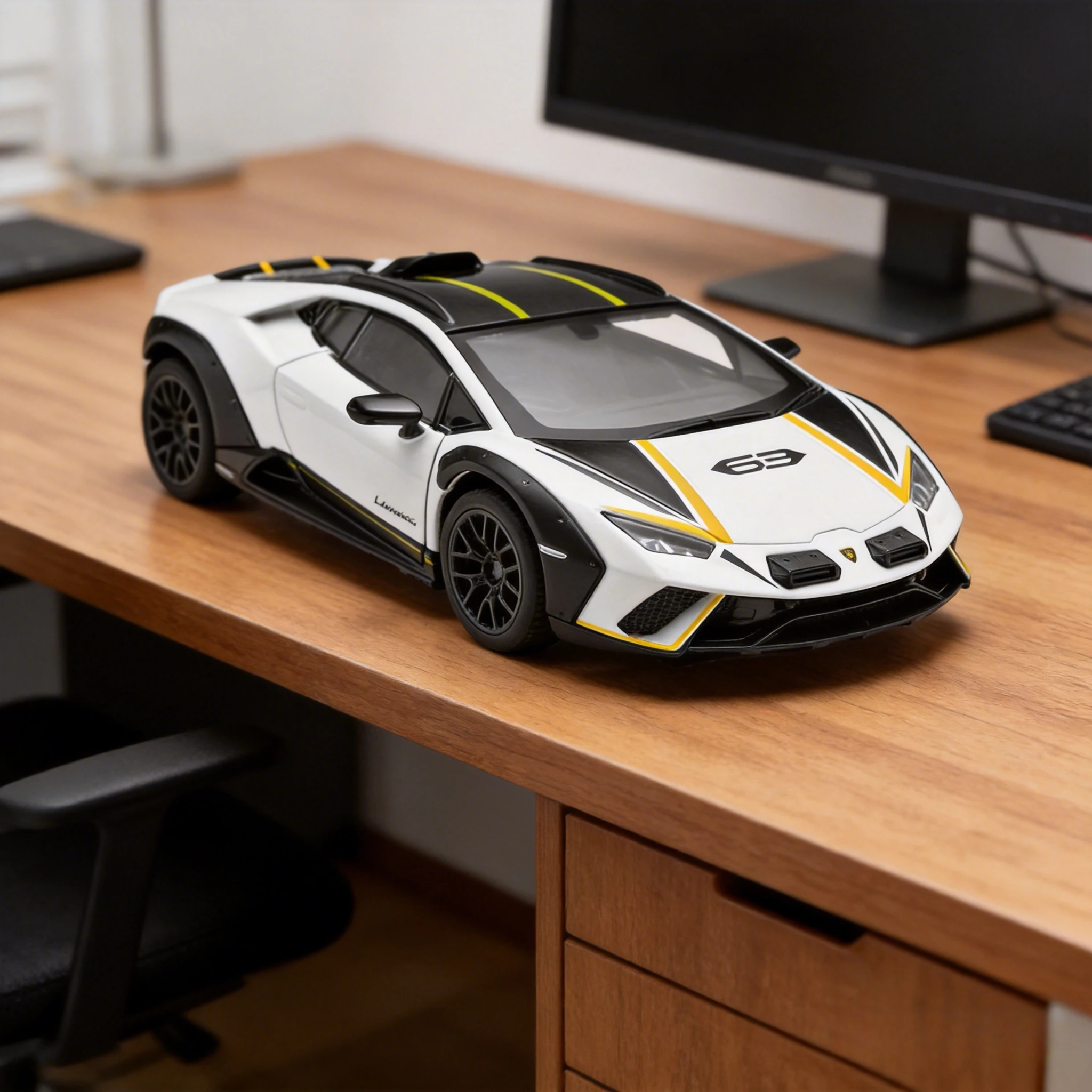 Modelo a Escala 1:32 del Lamborghini Huracán Sterrato 63, Superdeportivo Todoterreno, de Aleación Metálica Fundida a Presión, Vehículo de Simulación Moderno para el Hogar