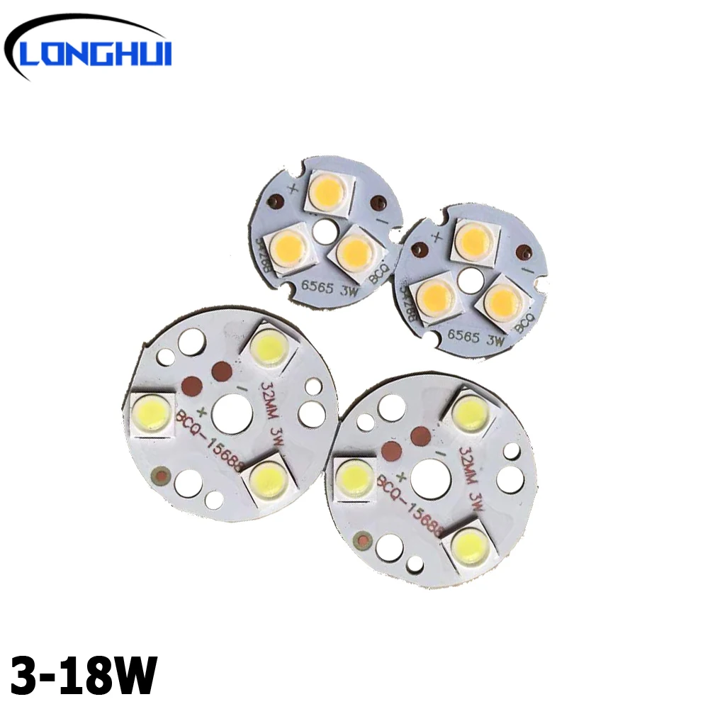 

High-Power LED Chip COB with PCB WarmWhite 3000K/Cold White 6000K for Lighting Downlight Bulb 3W-18W