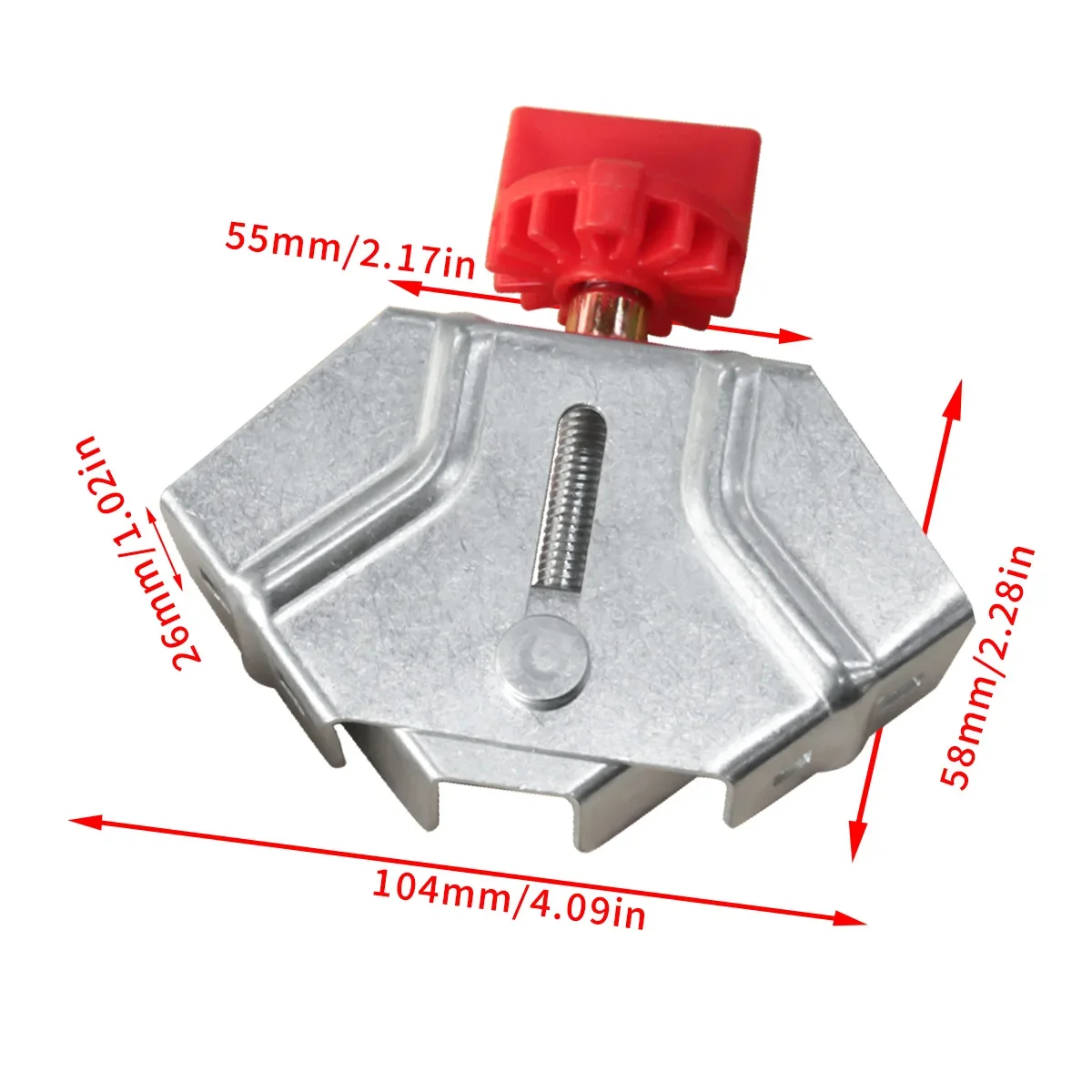 مشبك زاوية 90 درجة، أداة تثبيت وتثبيت قوية للخزانة الخشبية مع فك متأرجح قابل للتعديل، لقضيب فولاذي للأنابيب المعدنية الخشبية