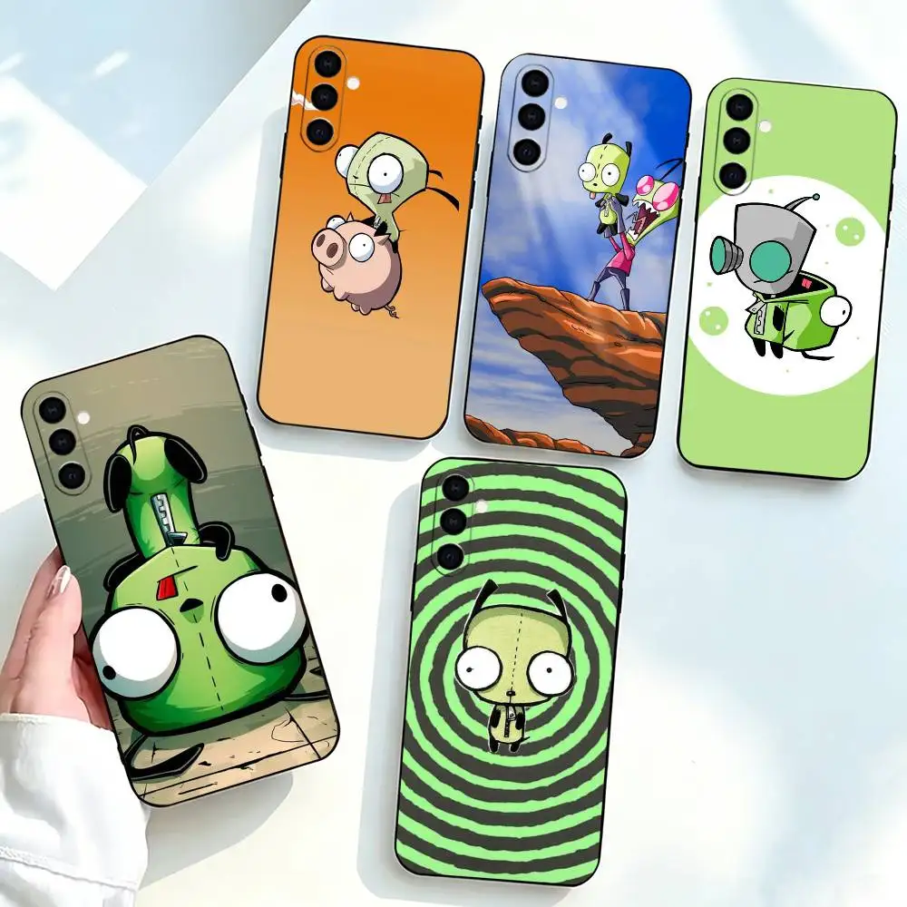 Madness-s Invader Zim Gir-ES  Phone Case Black Silicone Soft For Samsung Galaxy A73,A72,A71,A70,A53,A52,A51