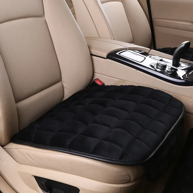 2pcs Car Seat Covers Plush Car Seat Cushion for All Seasons, Non-slip and Free of Binding  Protector Mats Car Accessories