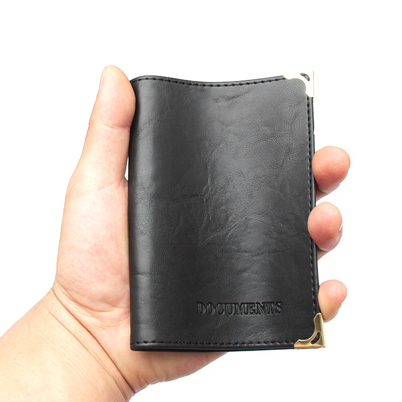 Oil Wax Leather Russian Motor Vehicle License Holder Functional Driving License Wallet Auto Document Wallet Simple Thin