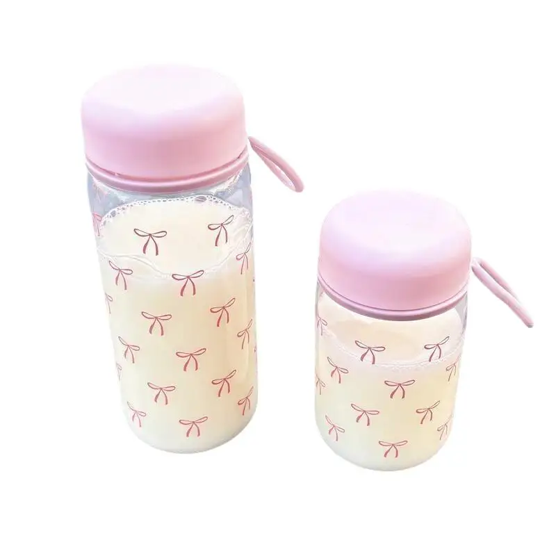 Portable Large Capacity Water Cup Bowknot Plastic Water Cup 