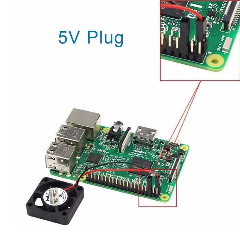 3007 Mini ventola muslimdc 5V 3cm 30mm Brushless piccola ventola di raffreddamento per Raspberry Pi 4 Pi 3 B + Pi 3 B Pi 2 Pi B +