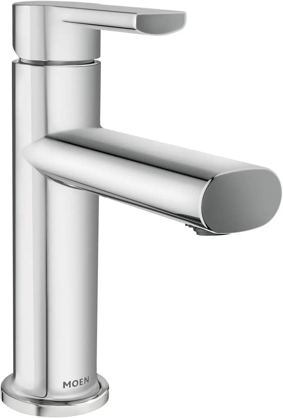 

Meena Chrome One-Handle Single Hole Modern Bathroom Sink Faucet with Optional Deckplate and Drain Assembly, 84794