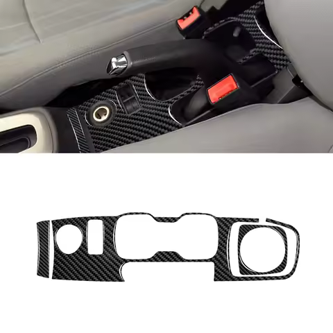 LHD For Chevrolet Sonic 2012 - 2016 Carbon Fiber / PVC Car Interior Soft Trim Handbrake Cup Holder Panel Sticker Cover