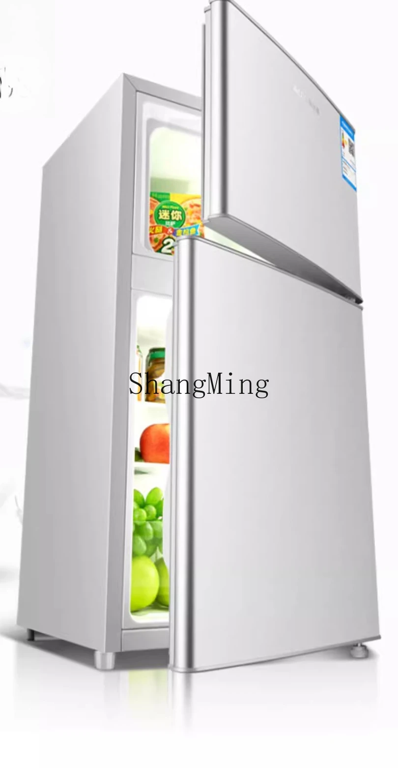 ثلاجة منزلية صغيرة بباب مزدوج من ZYY، فريزر صغير مبرد ومجمد موفر للطاقة ببابين