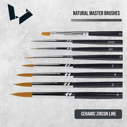 7Pcs/Kit Natural Master pędzle cyrkonia ceramiczna linia porcelany ceramiczny Marker do laboratorium dentystycznego