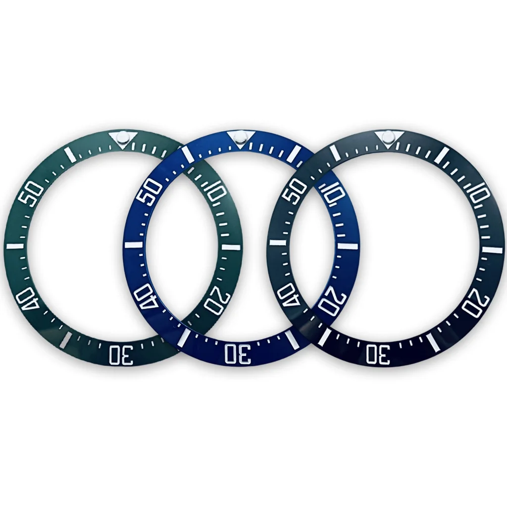 40mm SEA Ceramics Bezel Black Blue Green Sloping Diving Watch Insert Watch Replace Watch Face Watch Bezel Inserts Ring