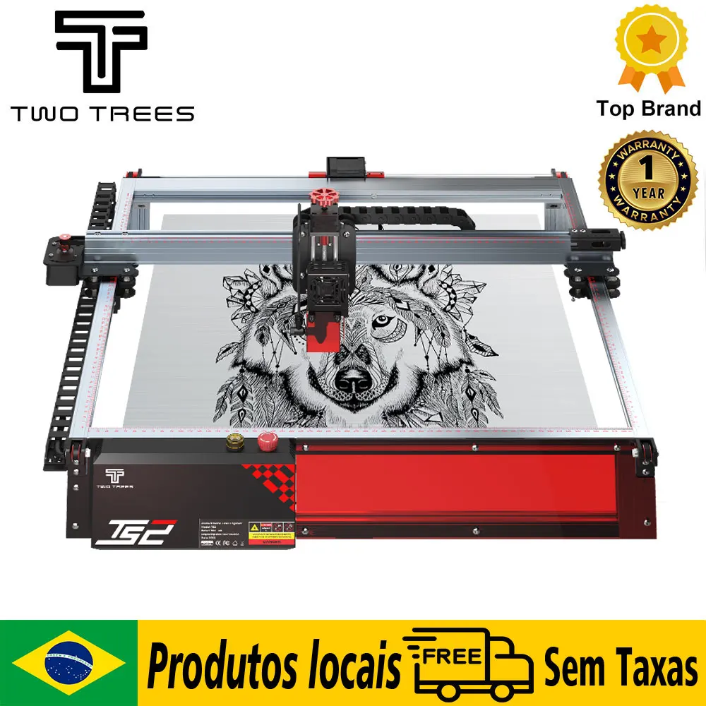 Twotrees ts2 poderoso gravador a laser 80w com controle offline wifi cnc máquina de gravação a laser de metal com interruptor de limite