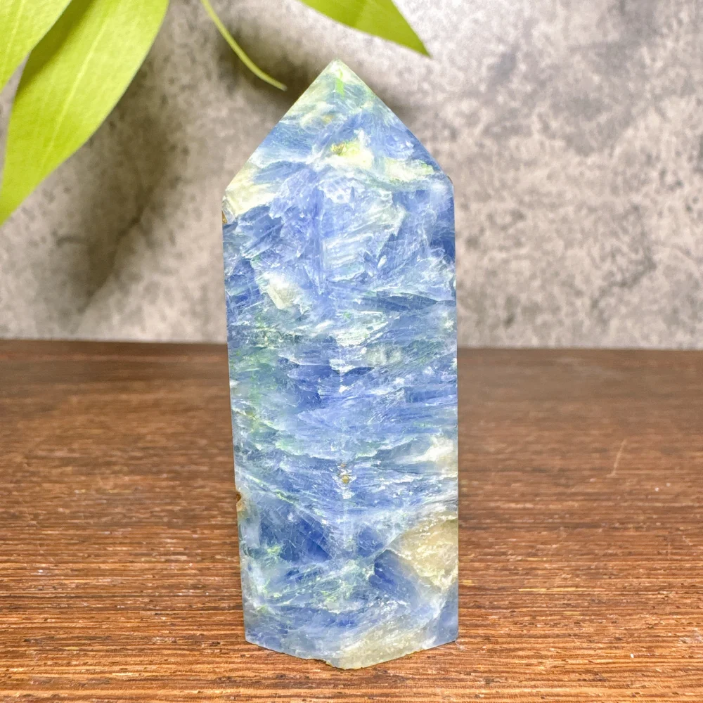 Natural Blue Kyanite Tower Crystal Reiki Energy Blue Quartz Spiritual Healing Meditation Home Decor Gift for Peaceful Energy