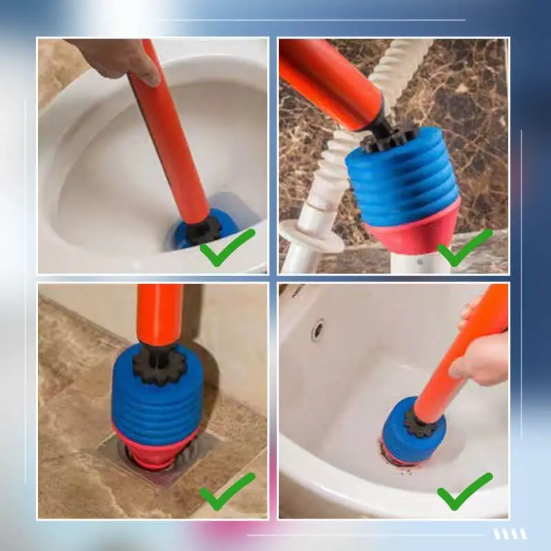 Alta Pressão WC Desbloquear, One Shot Toilet Pipe Plunger, Silicone Desbloquear Rapidamente, dragagem de esgoto doméstico