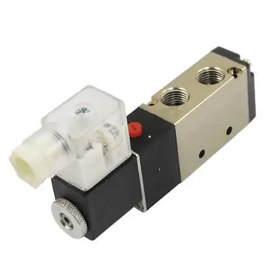 DC 12V 3W 250mA 2 Position 5 Way Electromagnetic Solenoid Valve G1/8