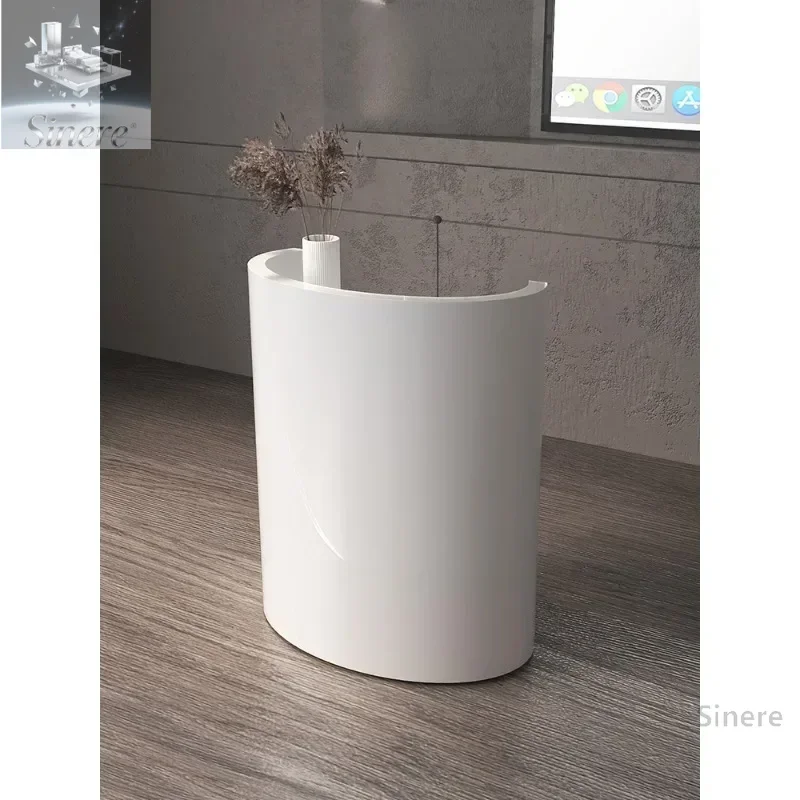 

Направляющий стол на речевой платформе для стула, окрашенный в белый цвет, стойка регистрации, небольшой речевой консультативный стол