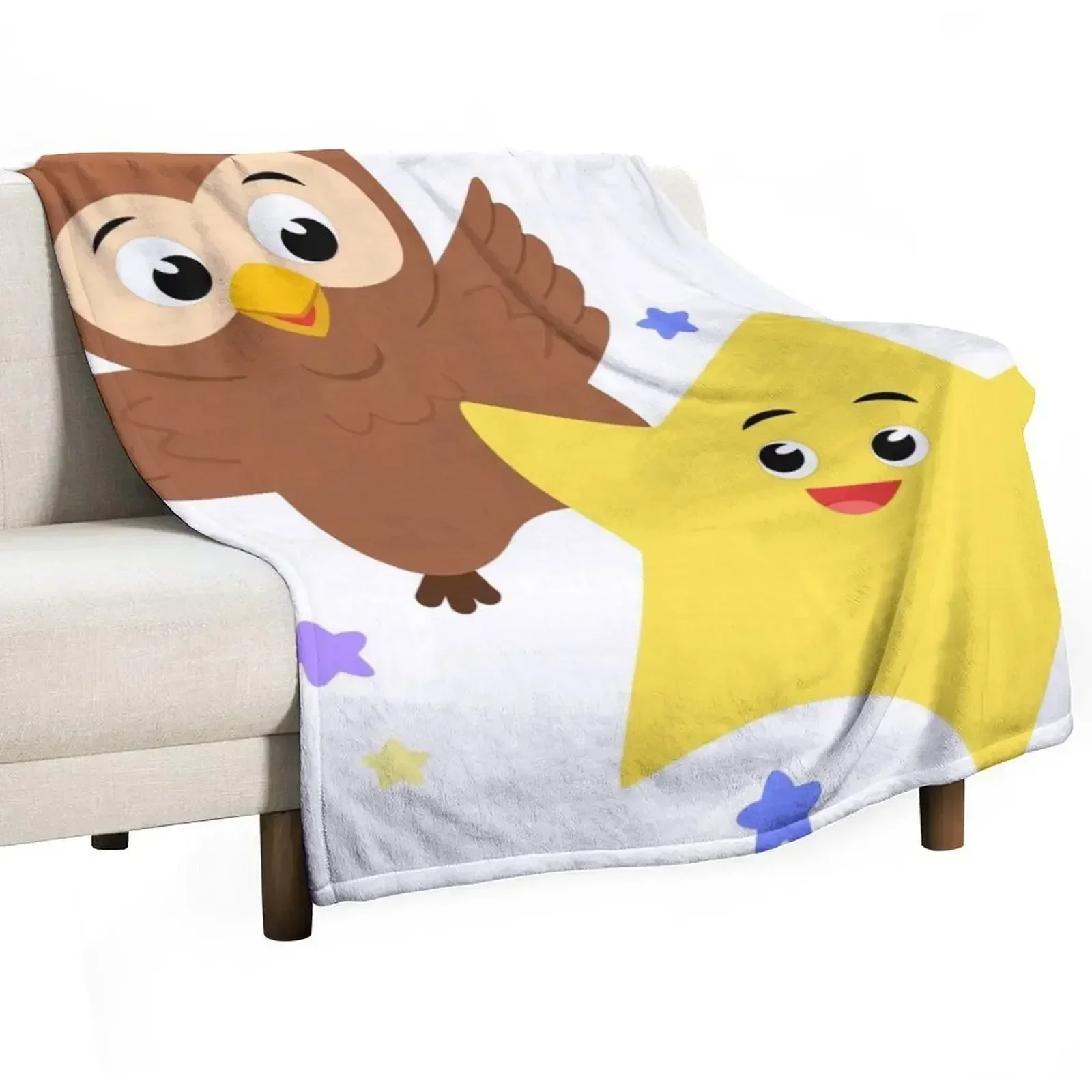 

Twinkle Twinkle: Owl & Star Throw Blanket All Weather Soft Throw Blanket for Sofa