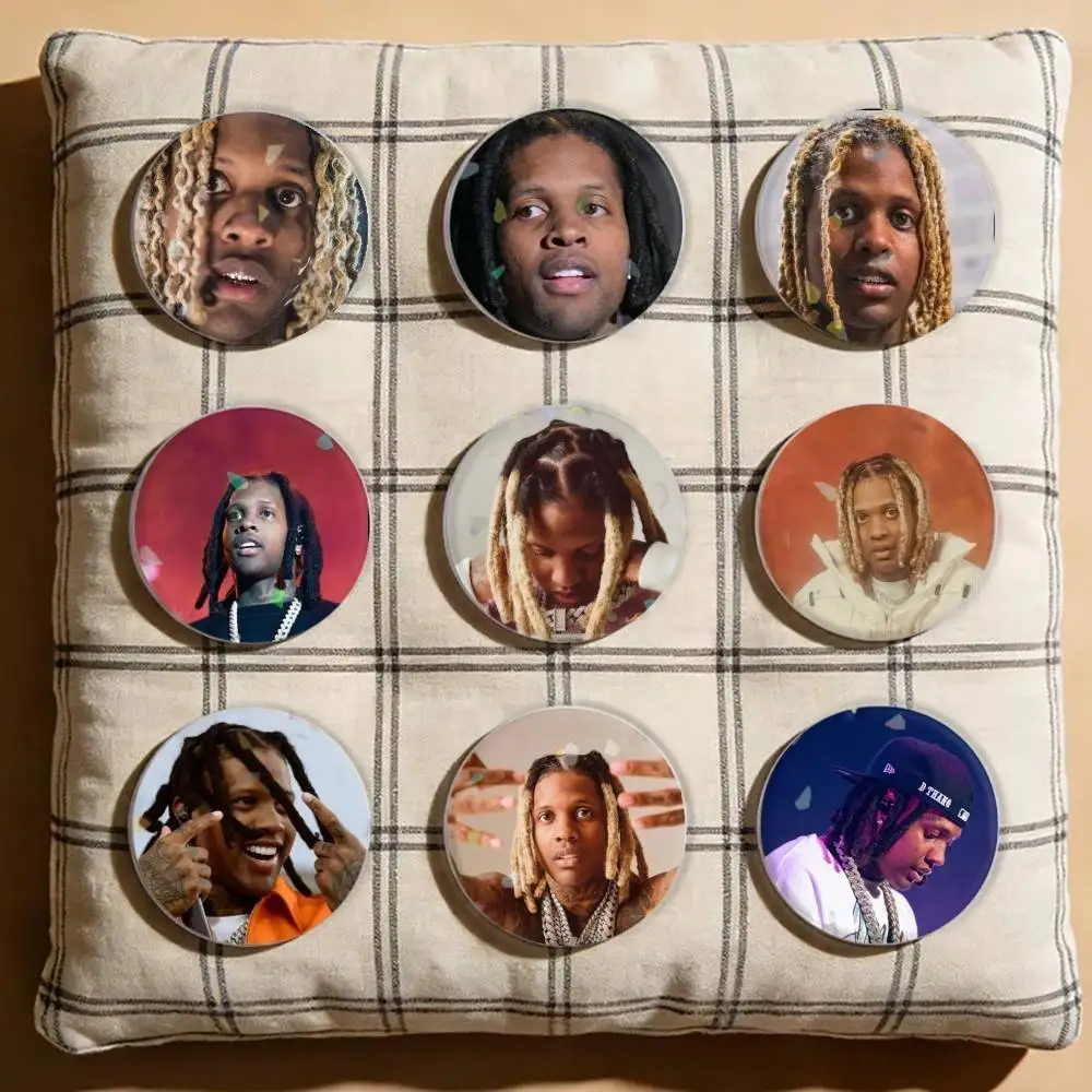 

Rapper L-Lil D-Durk Laser Badge Creative Pins Brooch for Bag Clothes Hat Decor Gifts Fans Collect