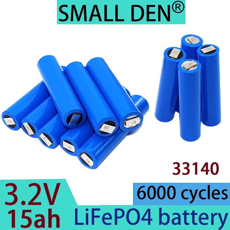 New 33140 3.2V 15Ah Lifepo4 rechargeable battery DIY 12V 24V electric two wheeled motorcycle scooter children's toy