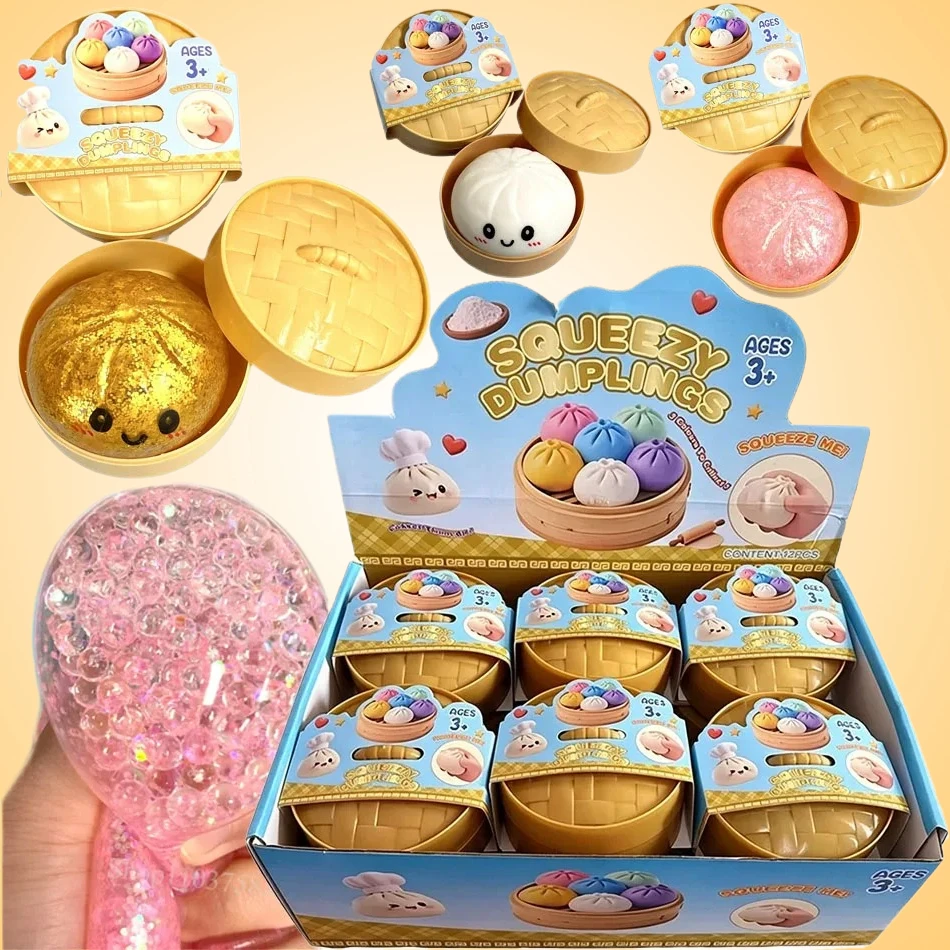 

Glitter Dumpling Soft Rice Box Mystery Bag - Sparkling Stress Reliever Collectible Adult Desktop Accessory for Skateboard Decor
